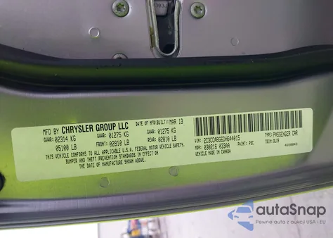 2013 Chrysler 300 300S from USA, damaged, VIN 2C3CCABG6DH644015